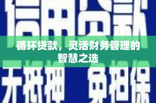 彰武循环贷款，灵活财务管理的智慧之选