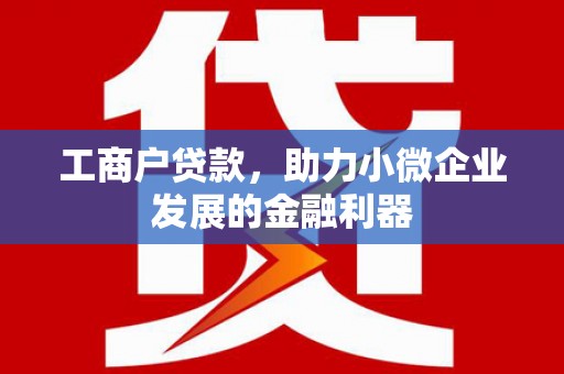 彰武工商户贷款，助力小微企业发展的金融利器