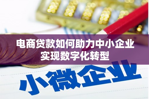 彰武电商贷款如何助力中小企业实现数字化转型