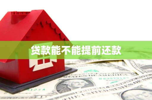 彰武贷款能不能提前还款