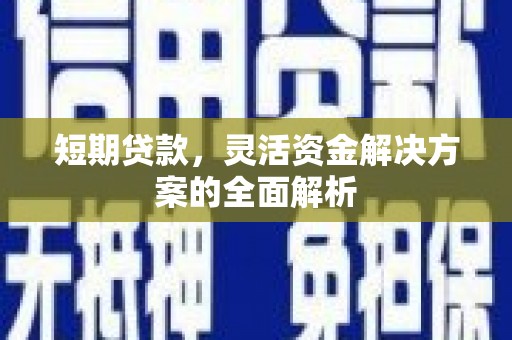 彰武短期贷款，灵活资金解决方案的全面解析