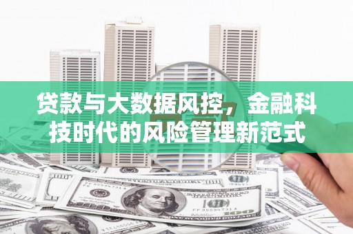 彰武贷款与大数据风控，金融科技时代的风险管理新范式