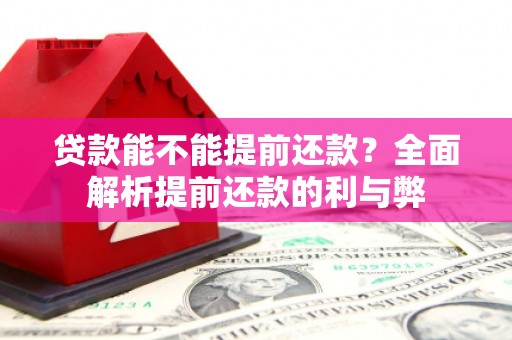 彰武贷款能不能提前还款？全面解析提前还款的利与弊