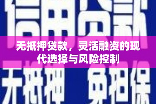 彰武无抵押贷款，灵活融资的现代选择与风险控制