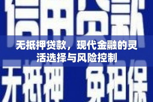 彰武无抵押贷款，现代金融的灵活选择与风险控制