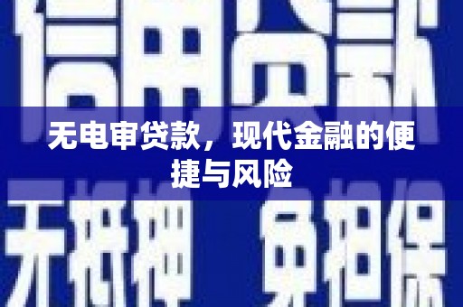 彰武无电审贷款，现代金融的便捷与风险