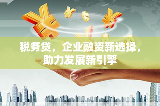 彰武税务贷，企业融资新选择，助力发展新引擎