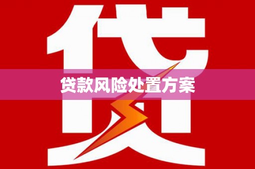 彰武贷款风险处置方案