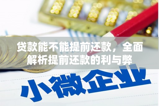 彰武贷款能不能提前还款，全面解析提前还款的利与弊