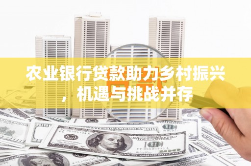 彰武农业银行贷款助力乡村振兴，机遇与挑战并存