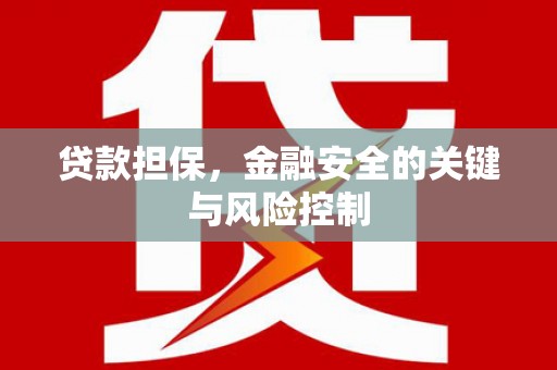 彰武贷款担保，金融安全的关键与风险控制