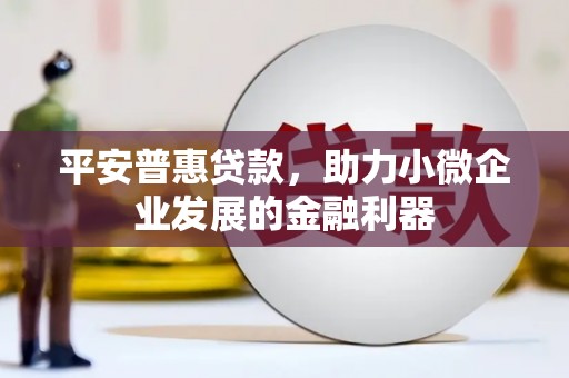 彰武平安普惠贷款，助力小微企业发展的金融利器