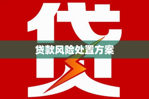 彰武贷款风险处置方案